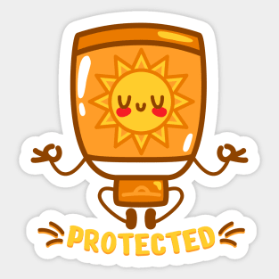 SPF protected Sticker
